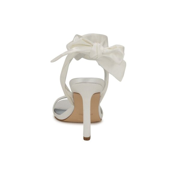 Nine West Womens Kelsie Ankle Wrap Sculpted Heel Sandals White Size 8.5M NIB - Picture 4 of 6